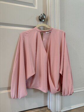 Amanda Uprichard Pale Pink Like New Flowy Top
